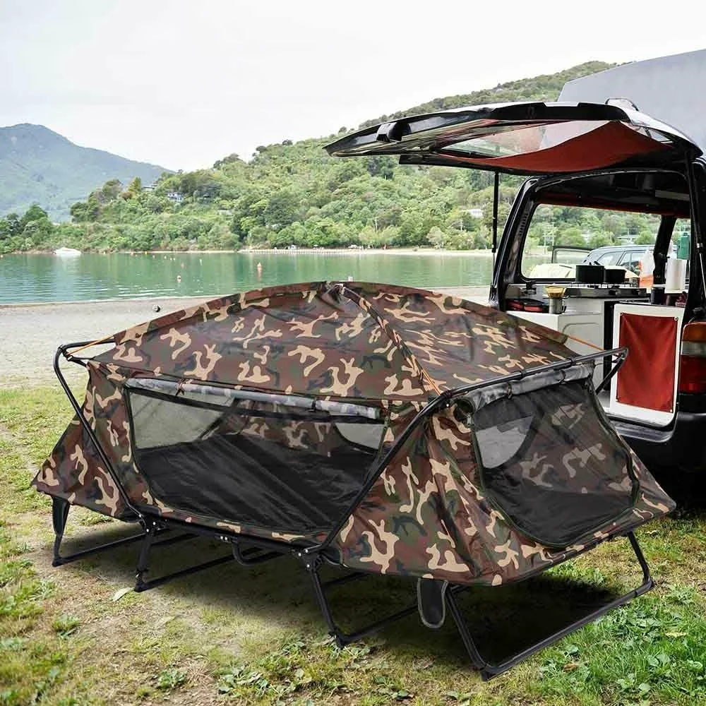 Crafted Large Folding Camping Off The Ground Double Tent Cot Trusted