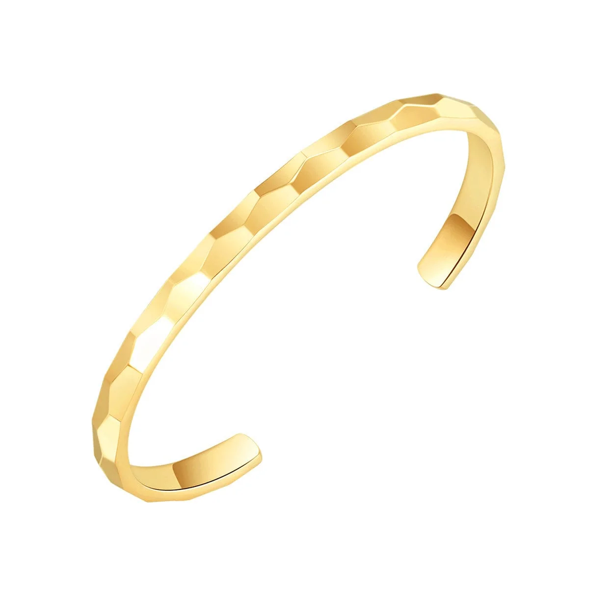 Artisan Goldtone Diamond-Cut Cuff Innovative