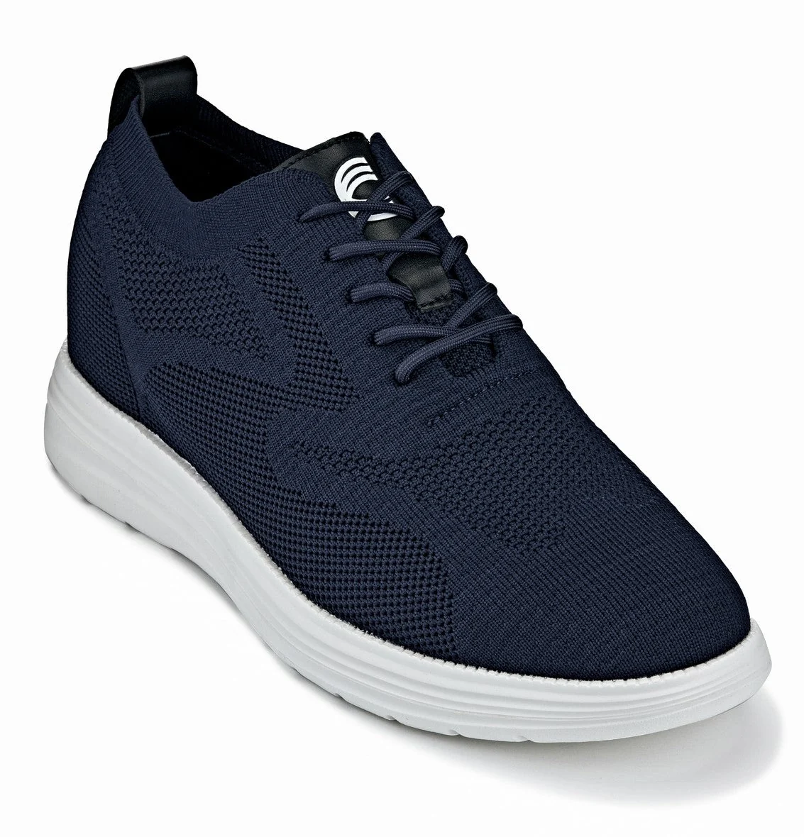 Comfortable CALTO - X2634 - 2.8 Inches Taller Night Blue - Lace Up Casual Walker - Lightweight Artisan