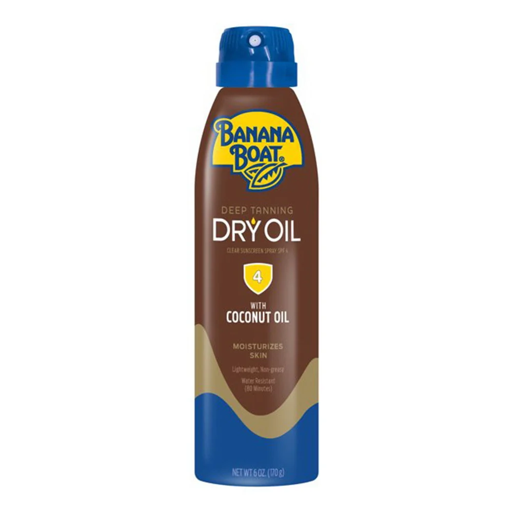 Stylish Banana Boat Dry Oil Clear Sunscreen Spray SPF 4 6 Oz Official