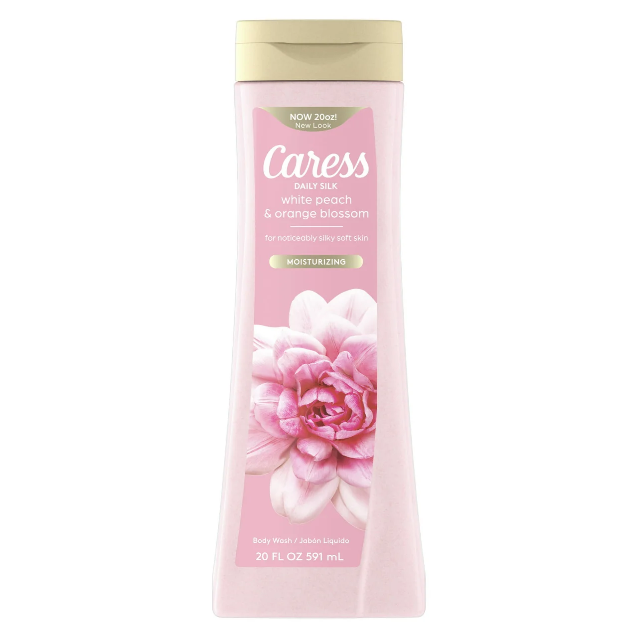 Secure Caress Body Wash for Women Daily Silk White Peach for Dry Skin 20 Oz Sustainable