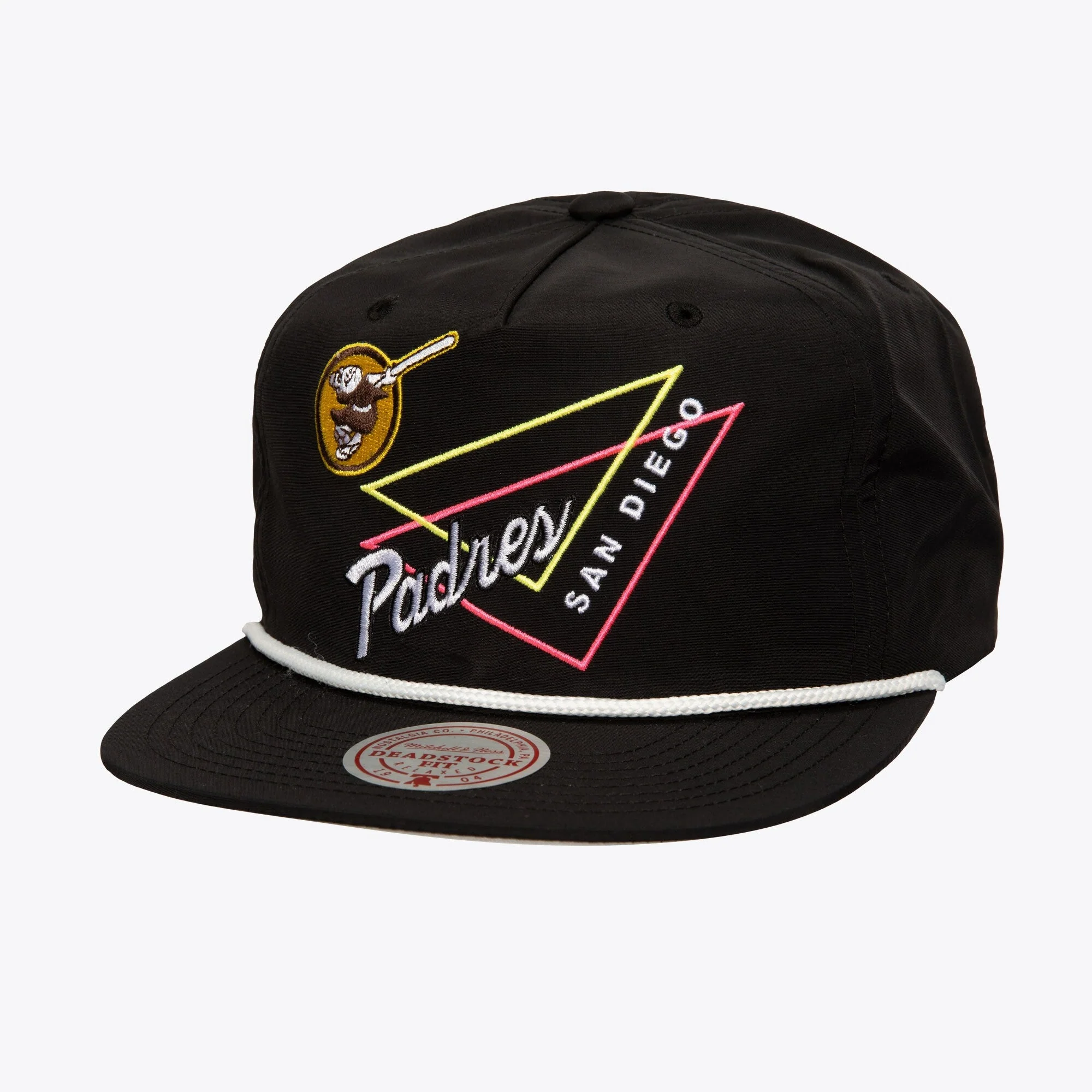 Solid Mitchell Ness Men's MLB Pew Pew Deadstock Snapback Padres Snapback Caps Fast