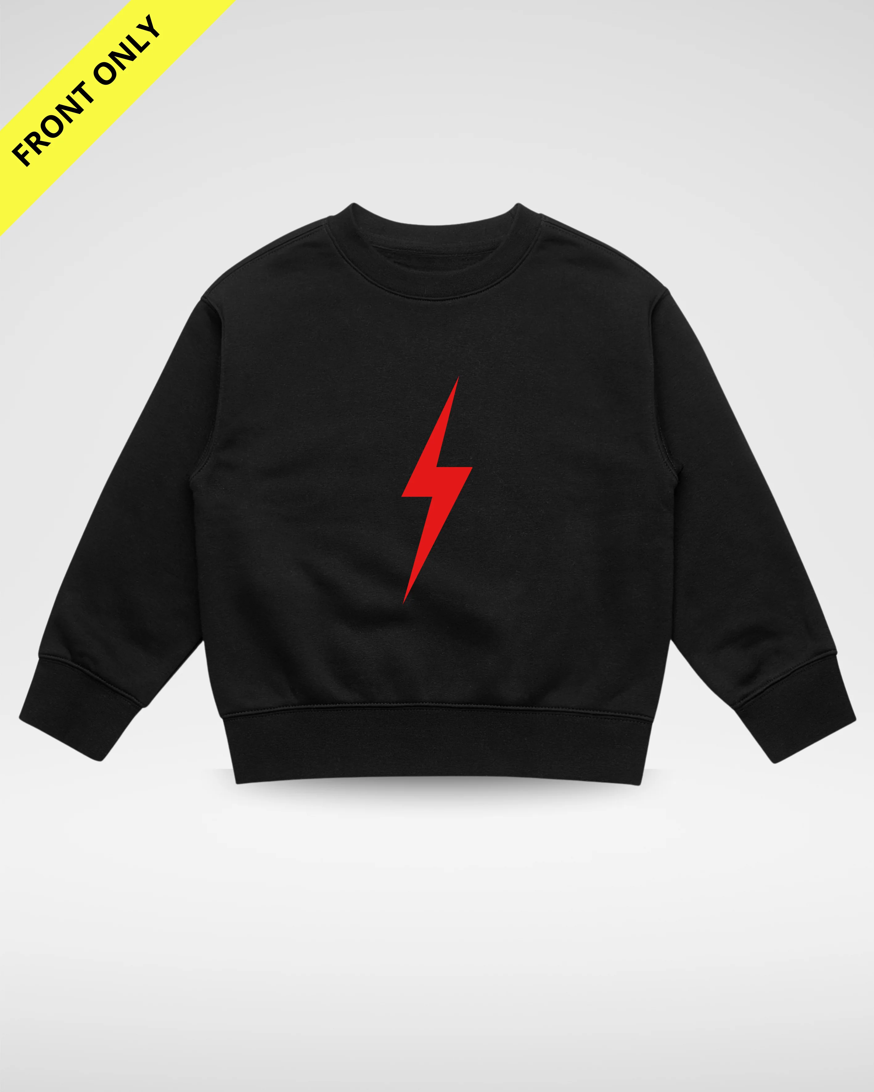 Convenient Crimson Bolt Crewneck - Black Healthy