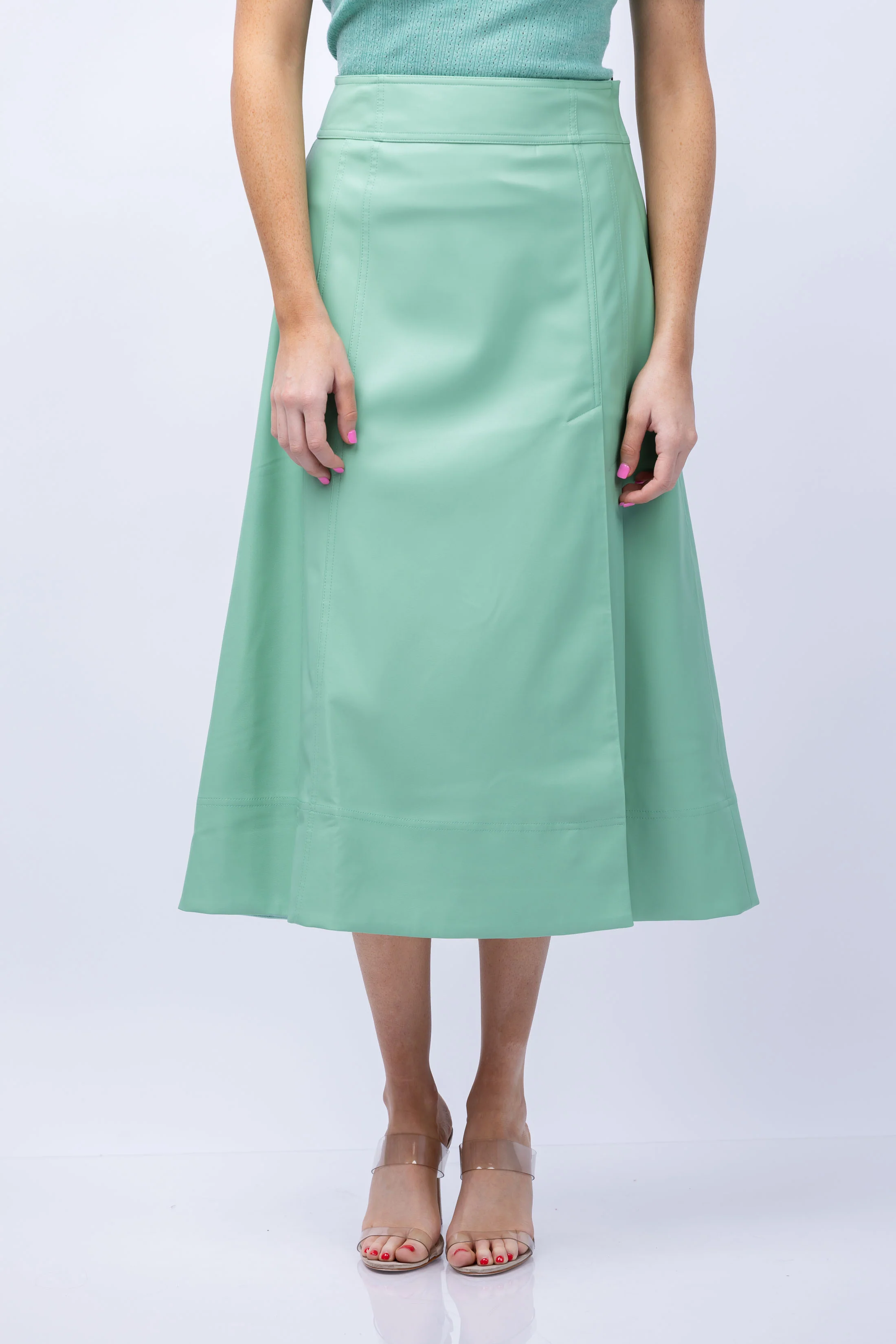 Natural Tanya Taylor Argo Skirt in Mint Leaf Trusted
