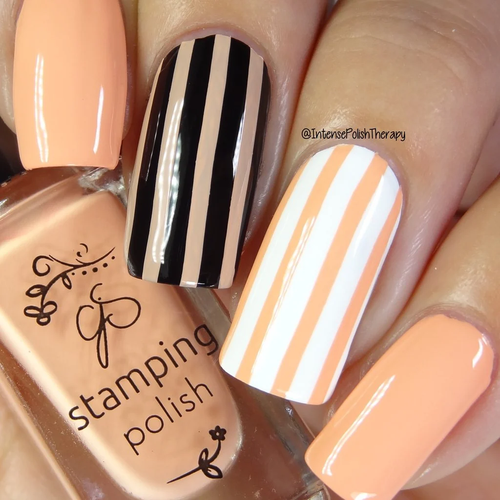 Carefully Designed 65 Bambina Peach Stamping Polish Pure