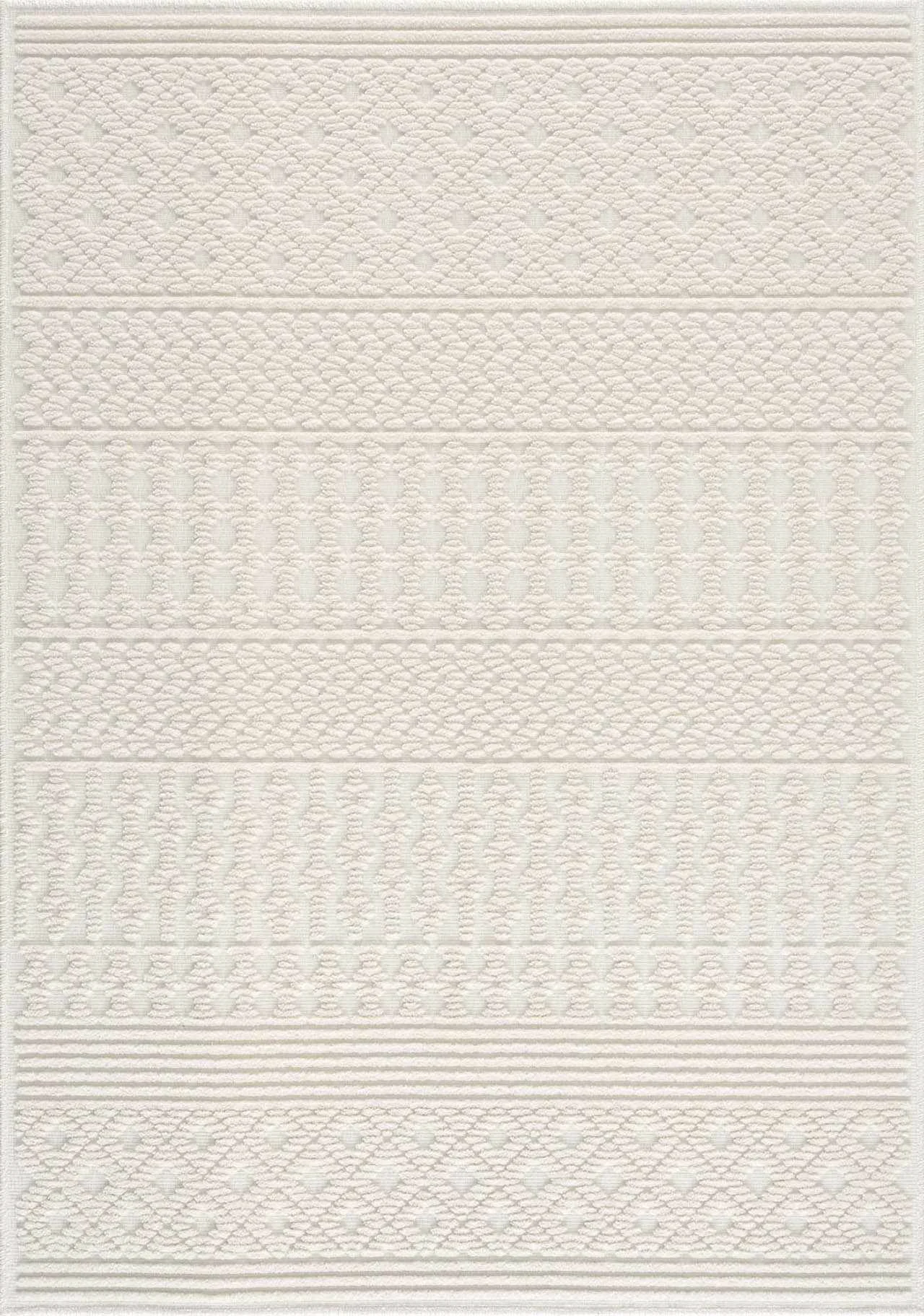 Enhanced Drago White Washable Area Rug Solid