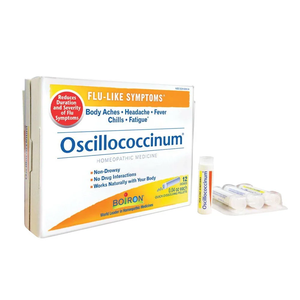Advanced Boiron Oscillococcinum Homeopathic Quick-Dissolving Pellets For Flu-Like Symptoms 12 Doses Versatile