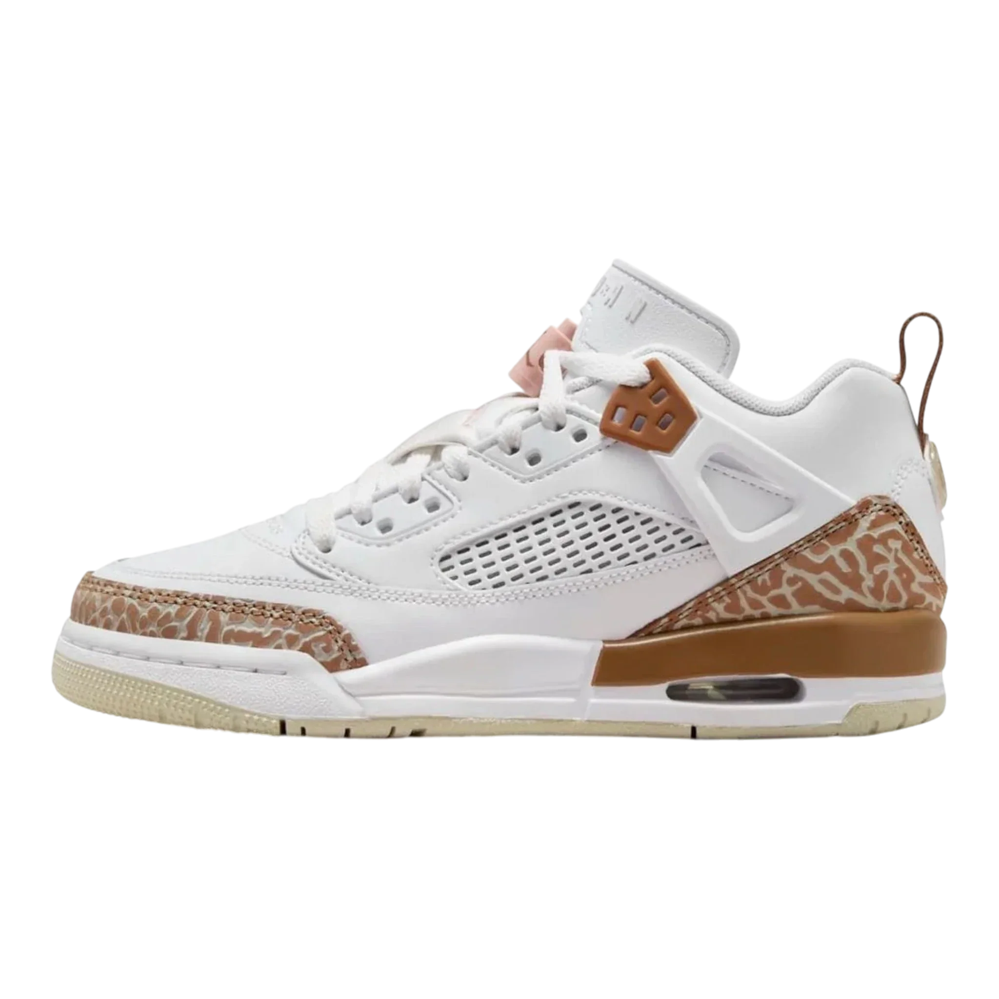 Stylish Nike Jordan Spizike Low Big Kids' GS Sneakers — White Archaeo Brown Low-Top Trusted