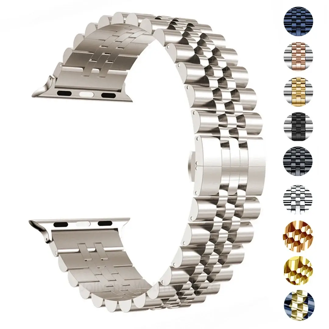 World-Class Apple Watch Stainless Steel Strap - Elegant Durable Design Easy-to-Use