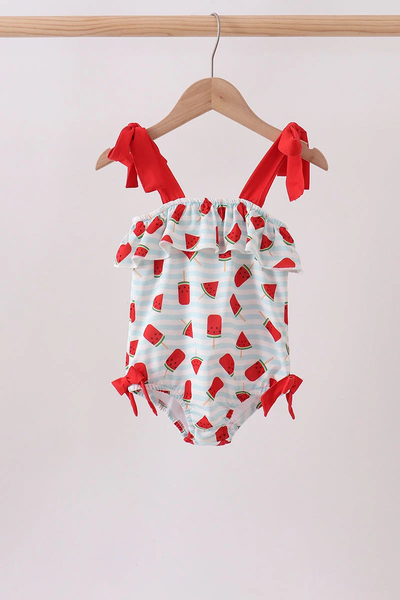 Dependable Red Watermelon UPF Swim One-Piece Eco-Friendly