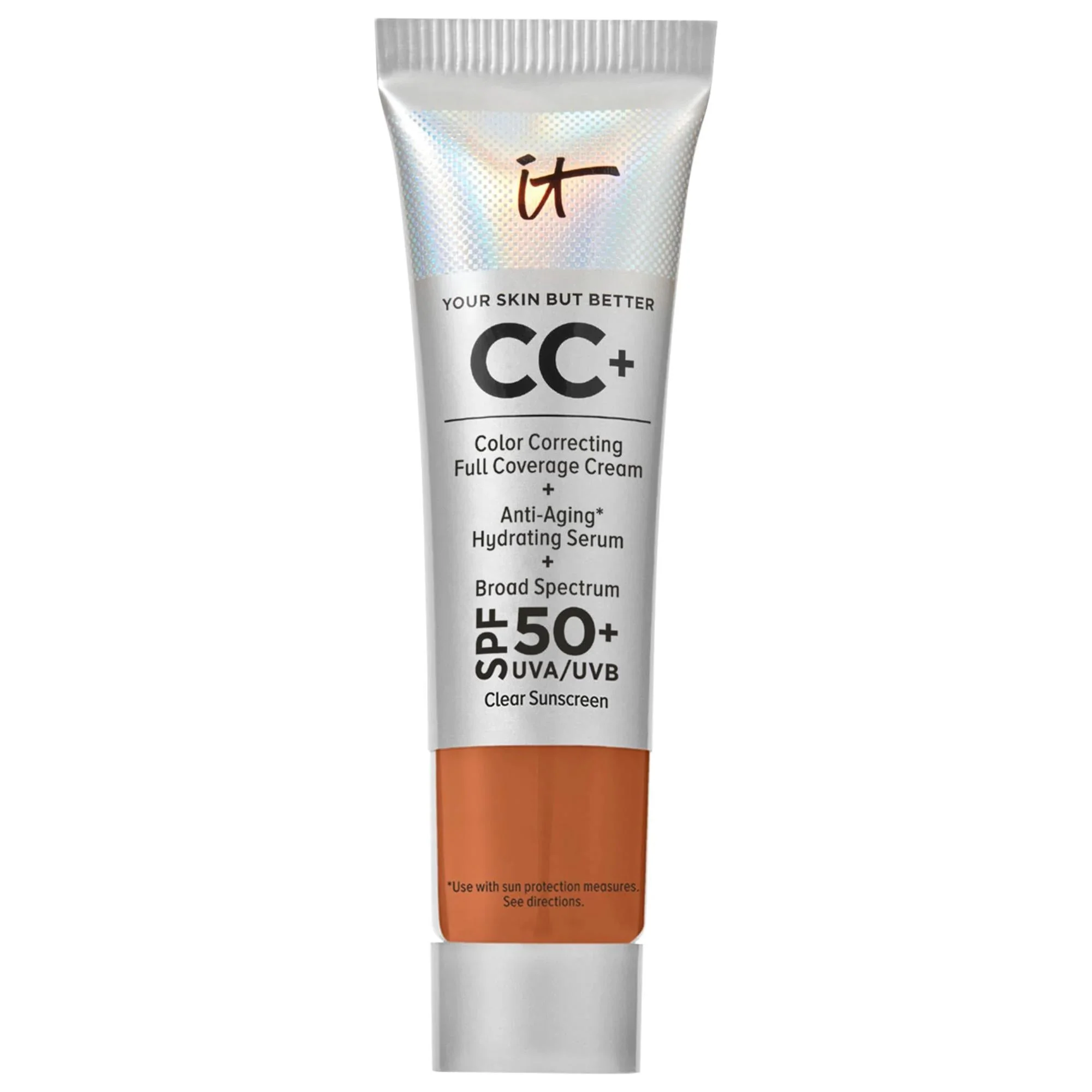 Superior IT Cosmetics CC Cream Full Coverage Foundation SPF 50 Hydrating Anti-Aging Color Correcting Vegan - Conceals Acne Dark Circles Practical