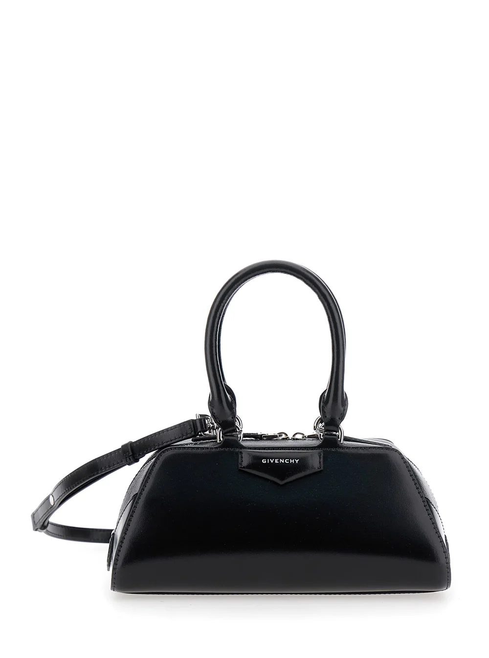 Eco-Friendly Handbag Antigona East West Mini Black Leather Efficient