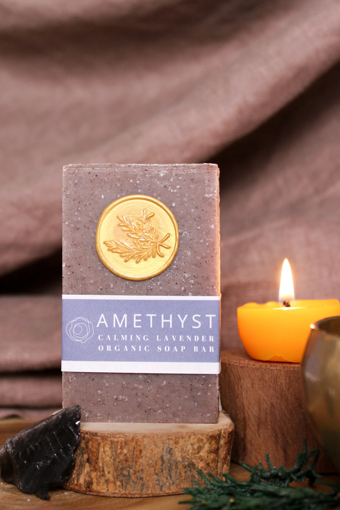 Relaxed Vegan Organic Soap Bar - Lavender Amethyst Dependable