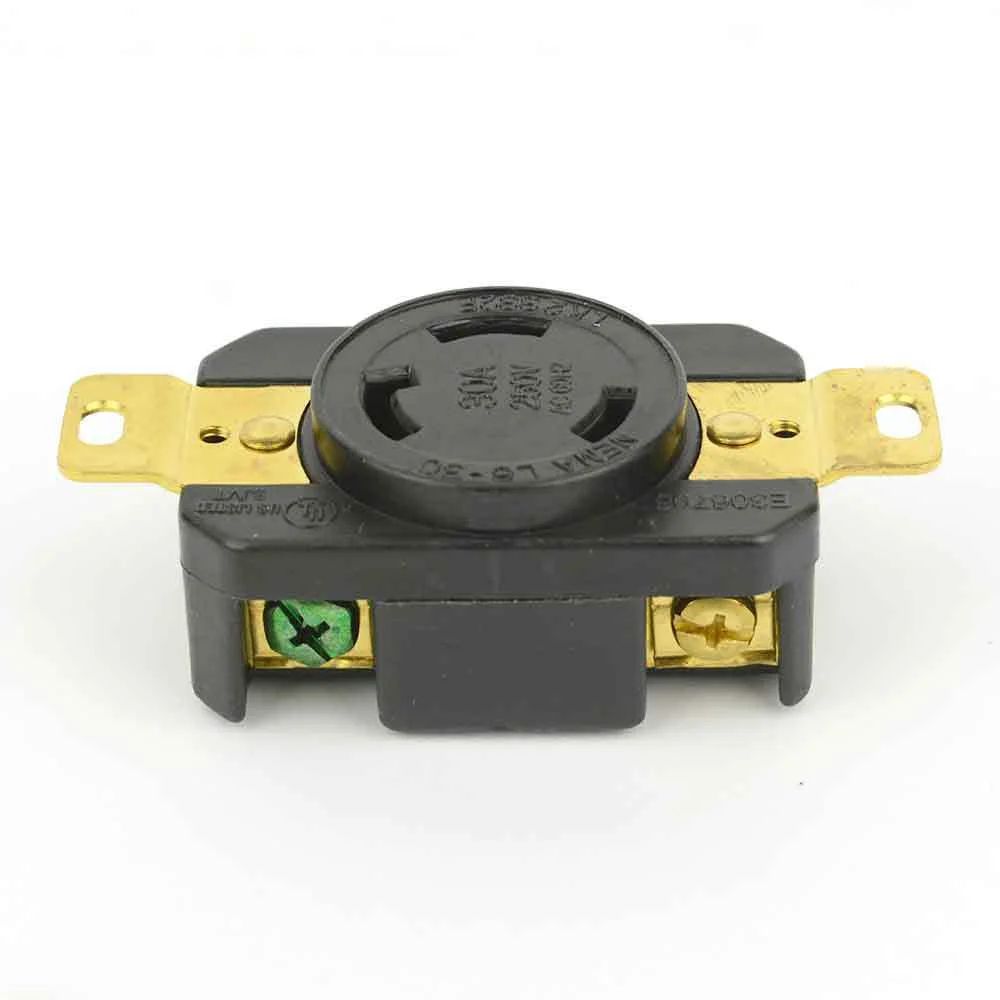 Durable Female Twist Lock Wall Mount Electrical Receptacle 3 Wire 30 Amps NEMA L6-30R Original