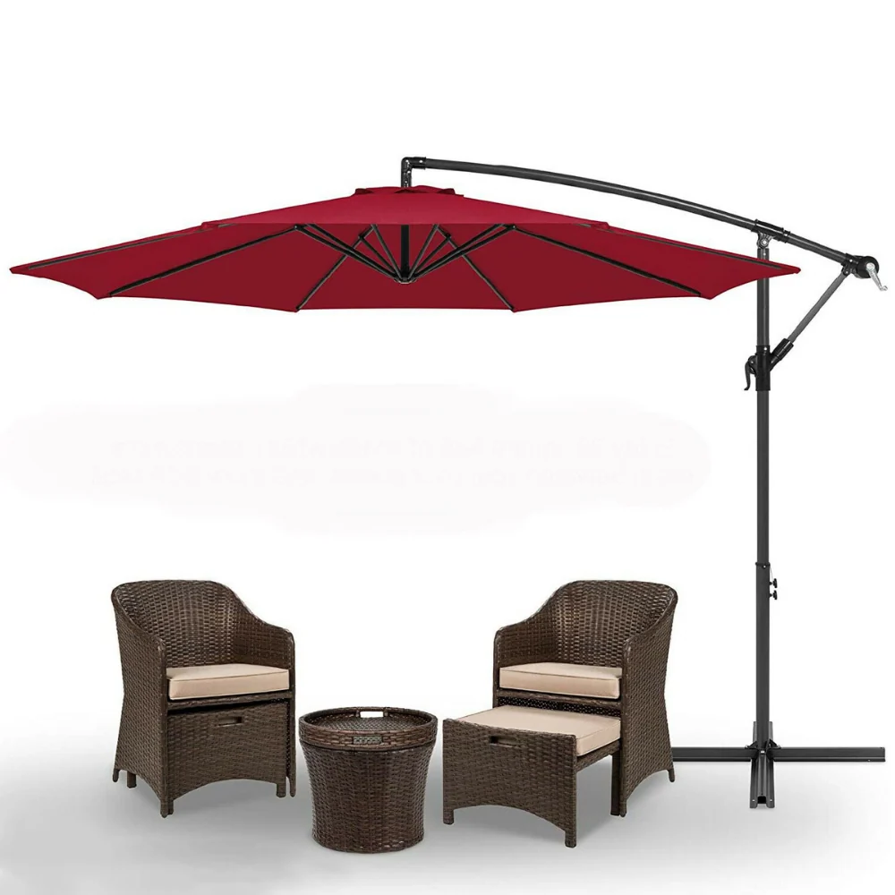 Certified Large Outdoor Patio Cantilever Offset Patio Umbrella 10 ft High-End