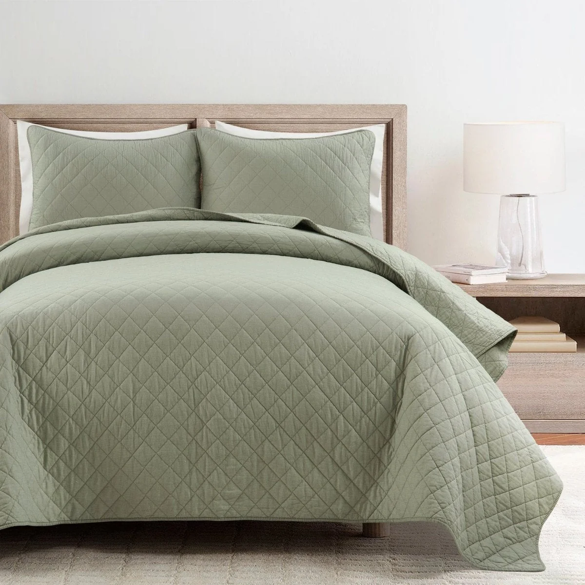 Smooth Ava Diamond Oversized Cotton Quilt Set Premium