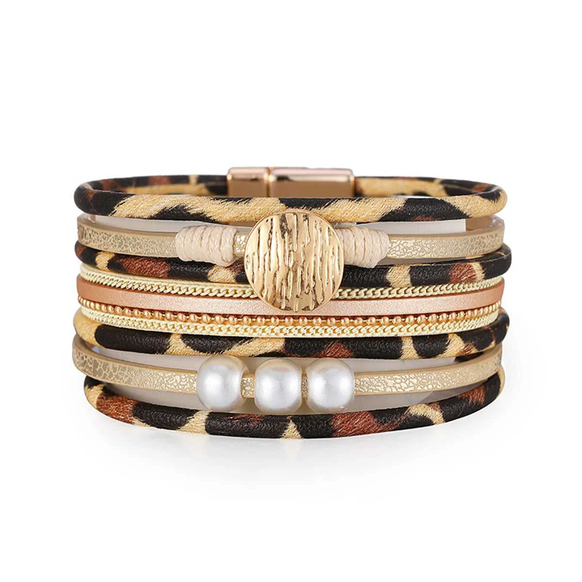 Clean Pearl Polystyrene Goldtone Strand Bracelet Sustainable