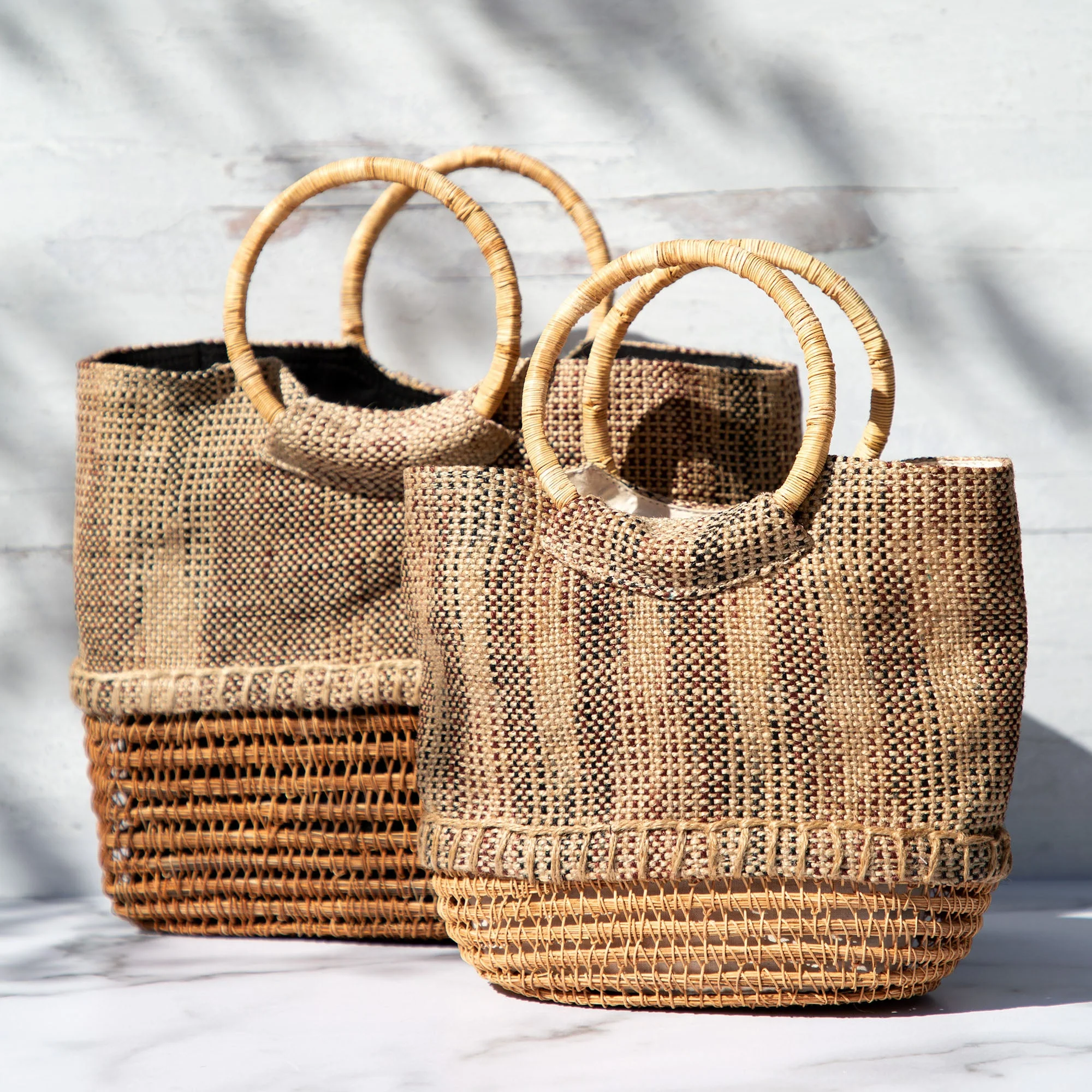 Stylish Palm Fiber Handbag Modern