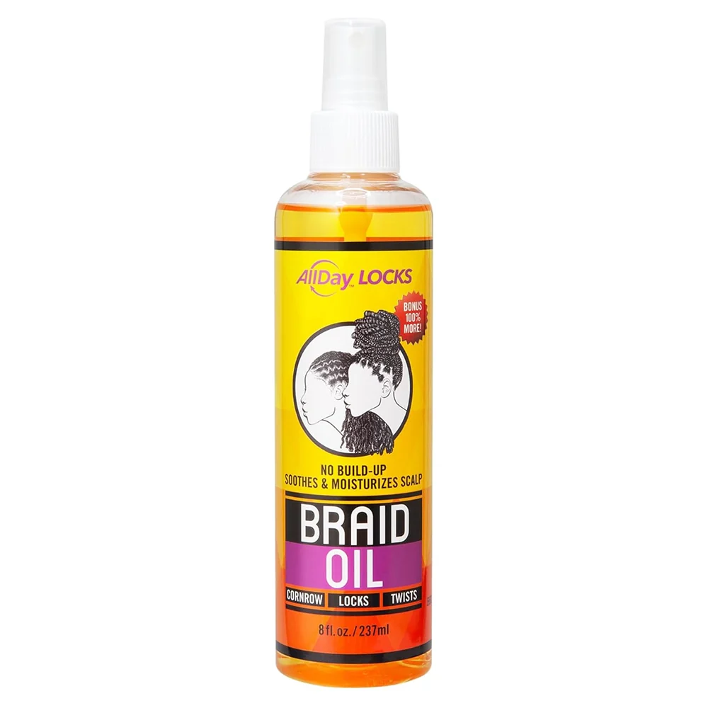 Refined AllDay Locks Braid Oil Long Lasting Mousse No Build Up Soothes for Moisturizes Scalp for Style Hair 8Oz 237ml Expertly Made