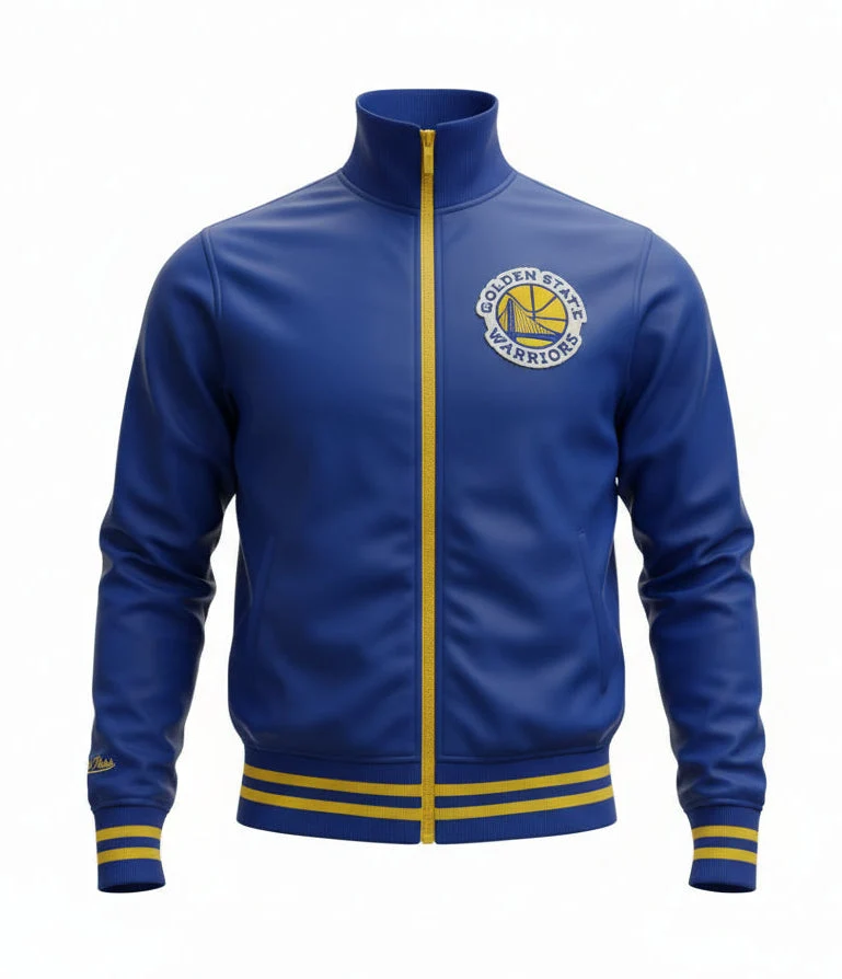 Verified Mitchell Ness Women's NBA Golden State Warriors Wotrack Jacket Full Zip Effective