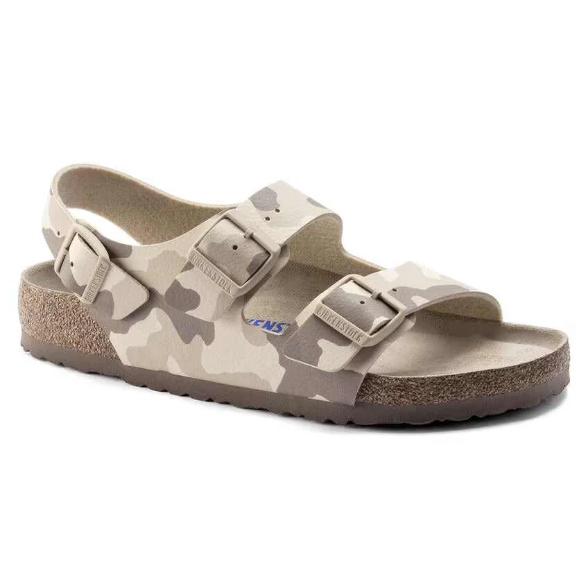 Solid Birkenstock Milano Soft Footbed Birko-Flor Desert Soil Grey Taupe Sandals Artisan