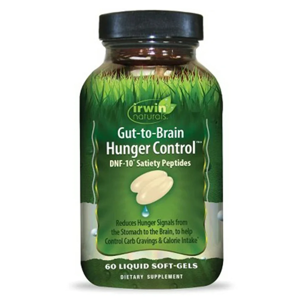 Superior Irwin Naturals Gut to Brain Hunger Control Support Liquid Softgels 60Ea Green