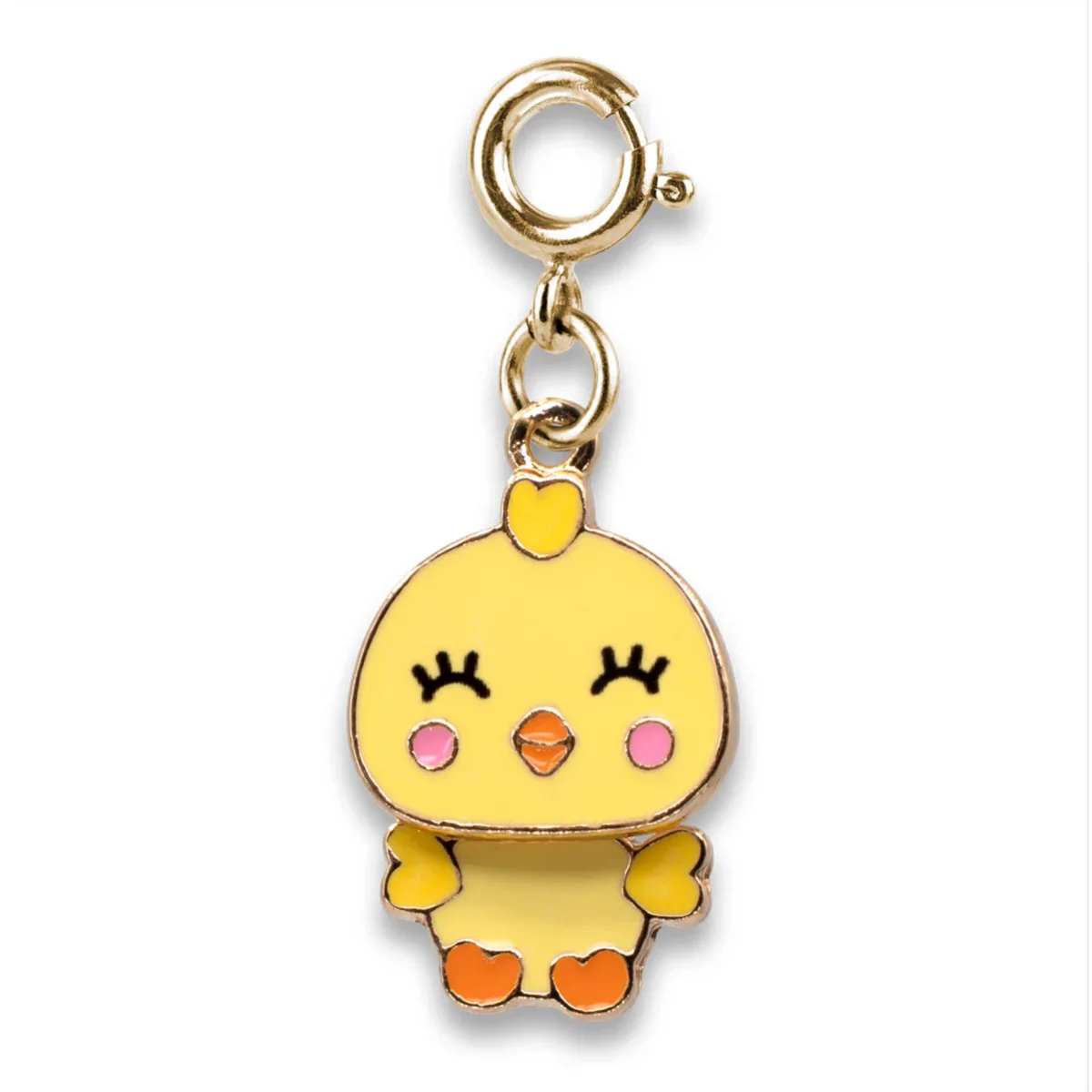 Stylish Gold Swivel Chick Charm Soft