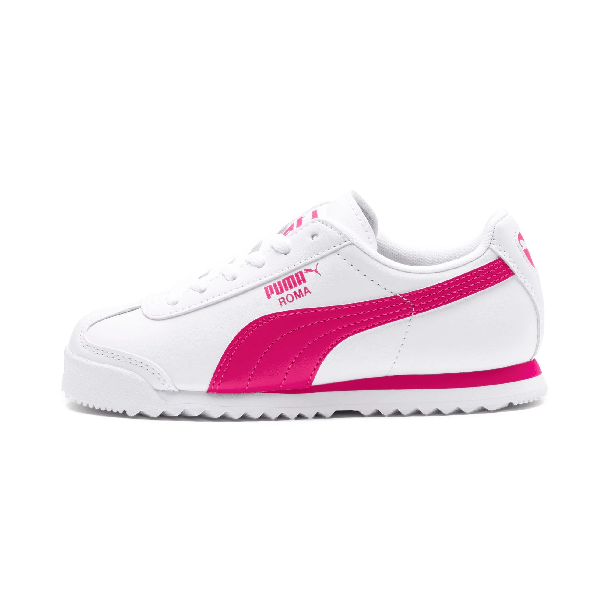 Contemporary Puma Youth Roma Basic Jr 'White Fuchsia Purple' Sneakers Reliable