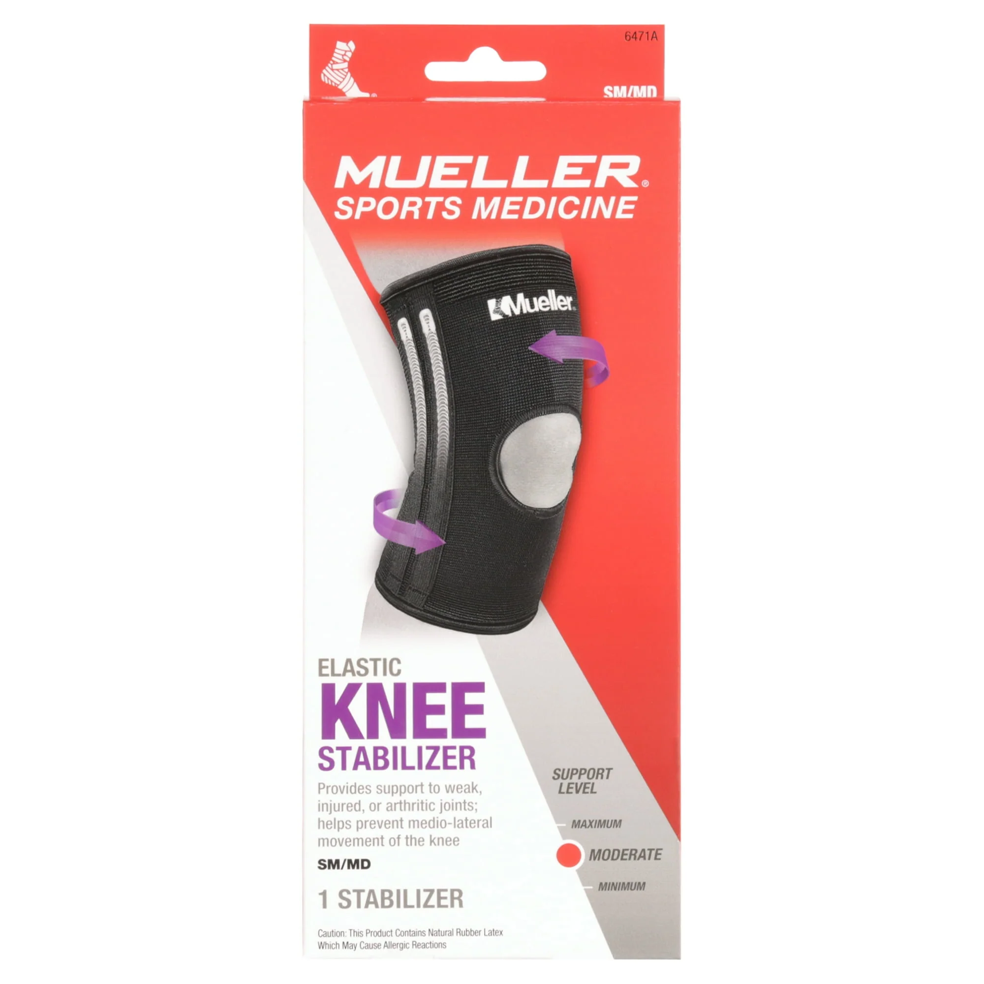 Authentic Mueller Elastic Knee Stabilizer Fits Left or Right Small or Medium 1 Ea Optimized