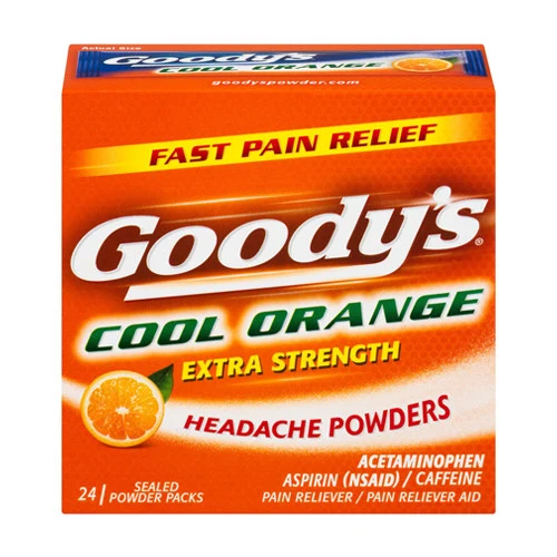 Authentic Goodys Extra Strength Headache and Pain Relief Powder Cool Orange 24 Ea Verified