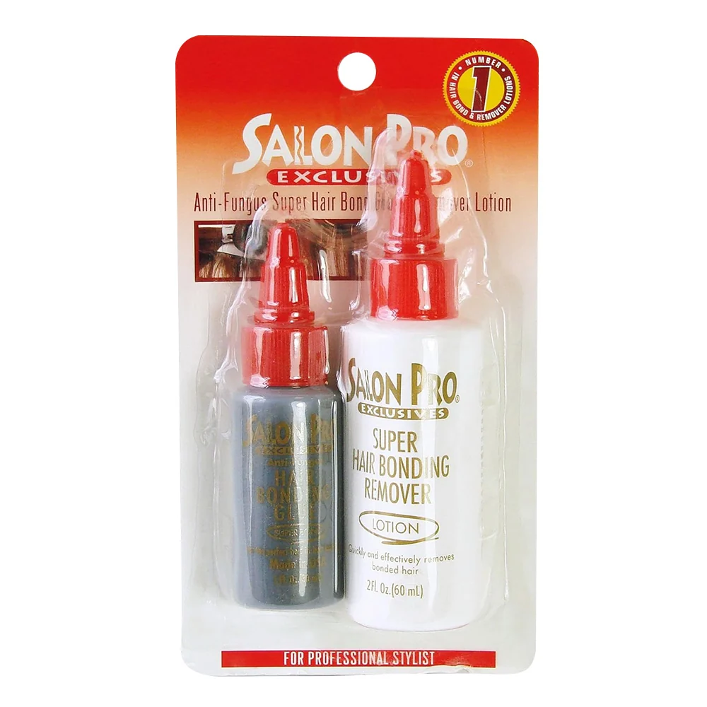 Top-Quality Salon Pro Anti Fungus Super Hair Bond Glue and Remover Lotion Combo 1Ea Casual
