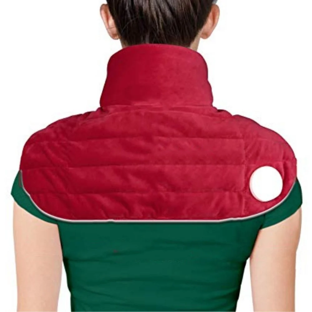 Enhanced All In One Neck And Shoulder Weighted Pain Heating Pad 1.5 Lbs Easy-to-Use