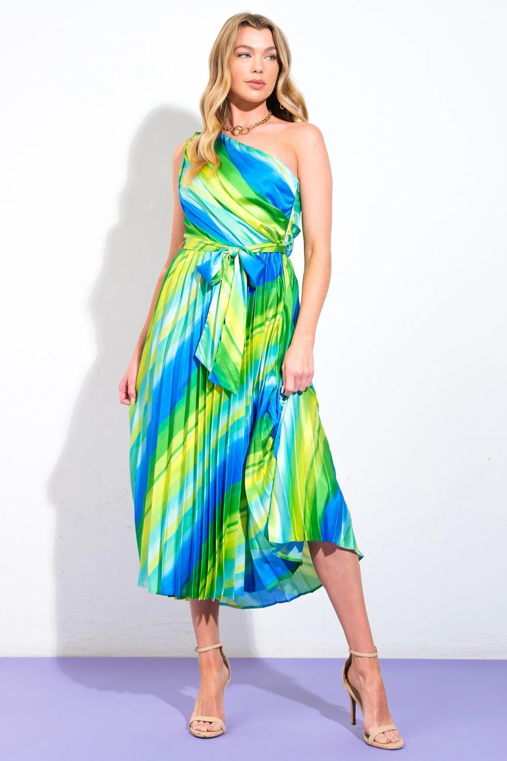 Trendy Exuberant Elegance Woven Midi Dress Enhanced