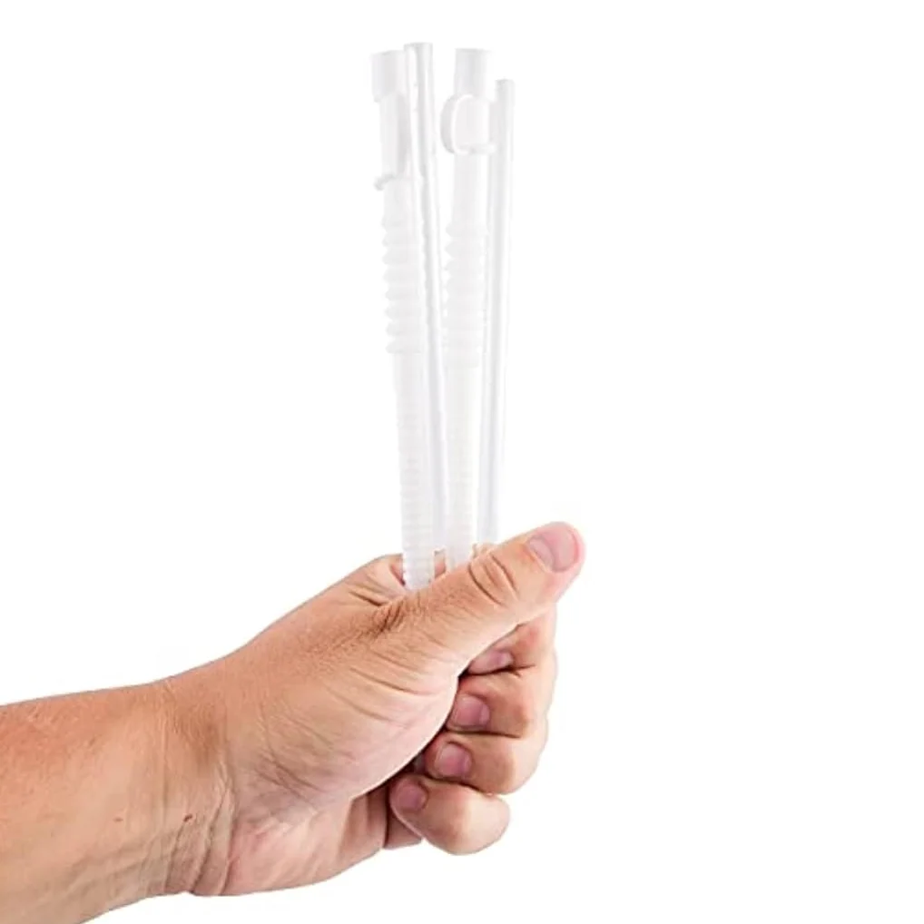 Soft Red Cup Living Reusable Drinking Straws for Cold and Hot Drinks - Plastic Smoothie Straws for 18 oz Cups - Set of 4 - Eco-Conscious - for Party Cups Mugs Mason Jars and Tumblers Party Cups Organic