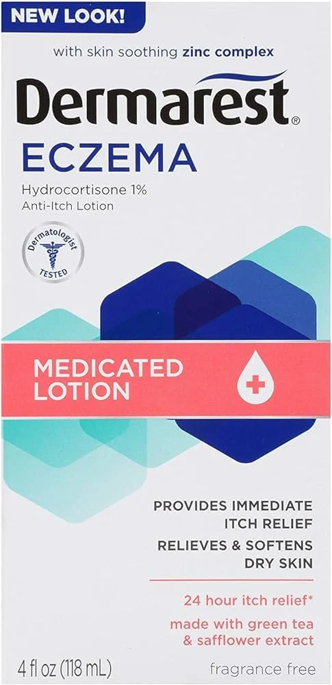 Breathable Dermarest Eczema Medicated lotion for 24 Hour Itch Relief 4 Oz High-End
