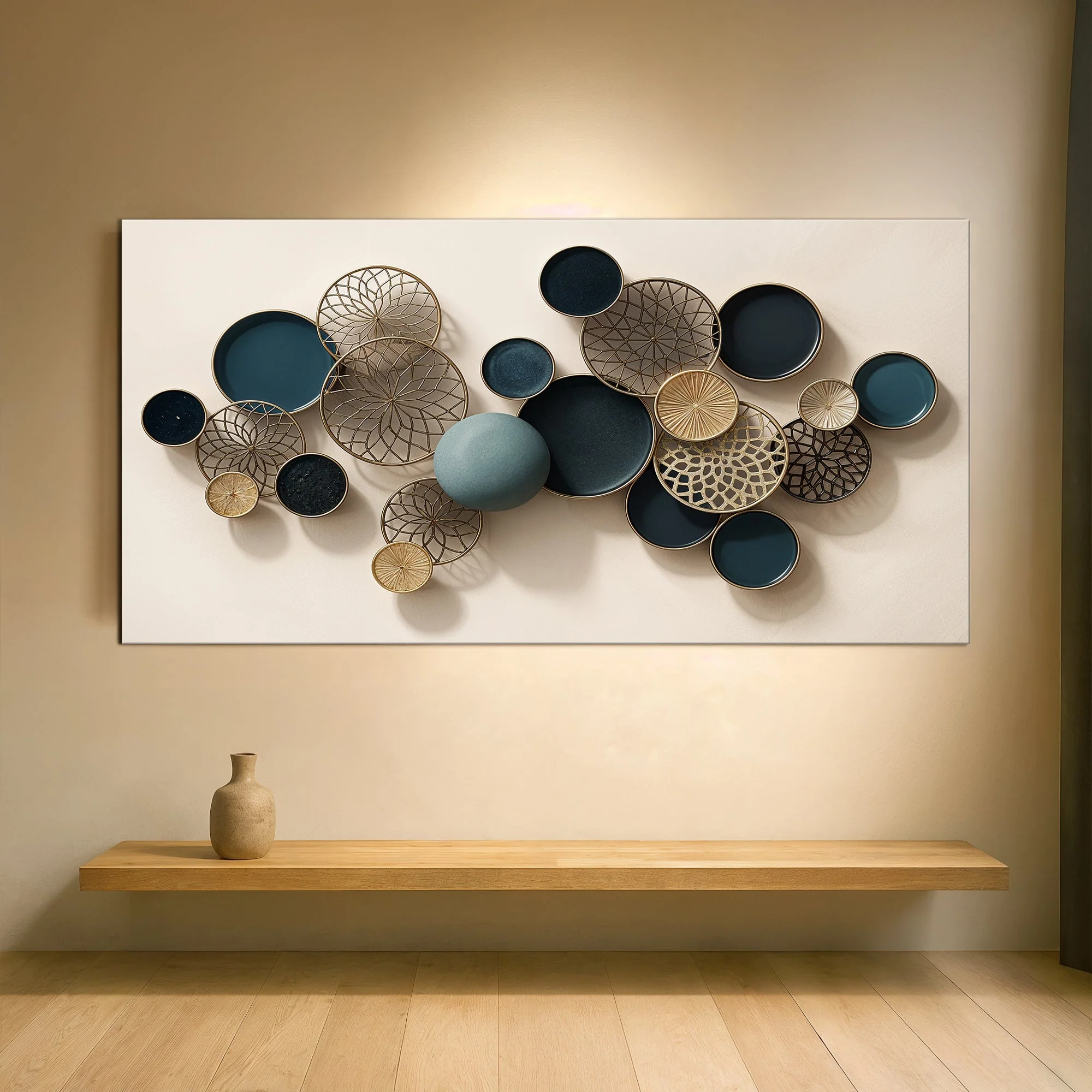Natural Lotus Leaf Abstract Wall Art Superior