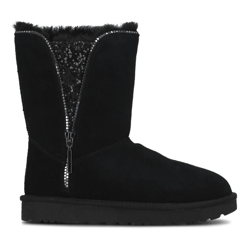 Powerful 1103764-blk Womens Ugg Classic Zip Stiefel 'black' - Black Professional