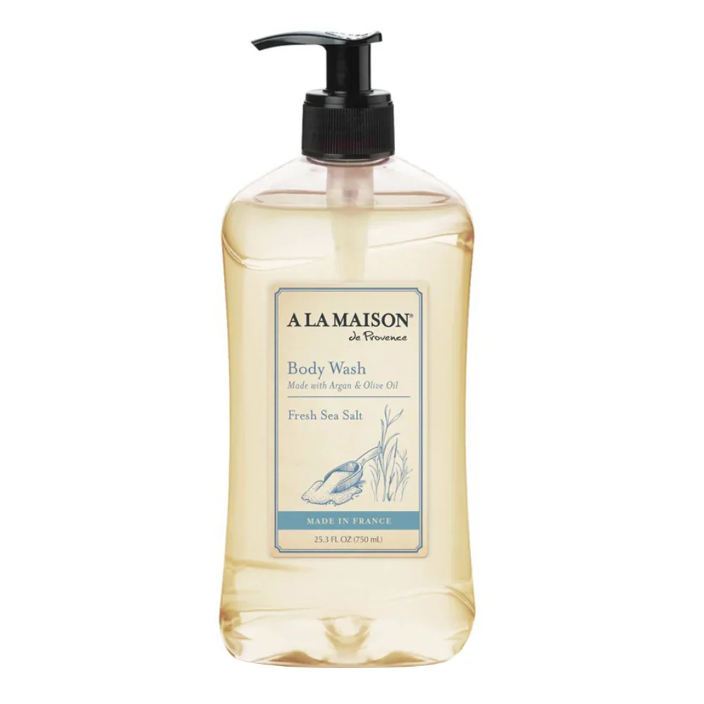 Unique A La Maison Fresh Sea Salt Body Wash for Gentle Cleansing and Moisturizing Skin 25.36Oz 750ml Comfortable