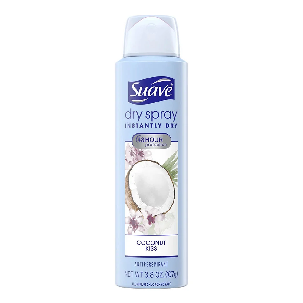 Breathable Suave Coconut Kiss Dry Spray Antiperspirant Deodorant 3.8 Oz Trusted
