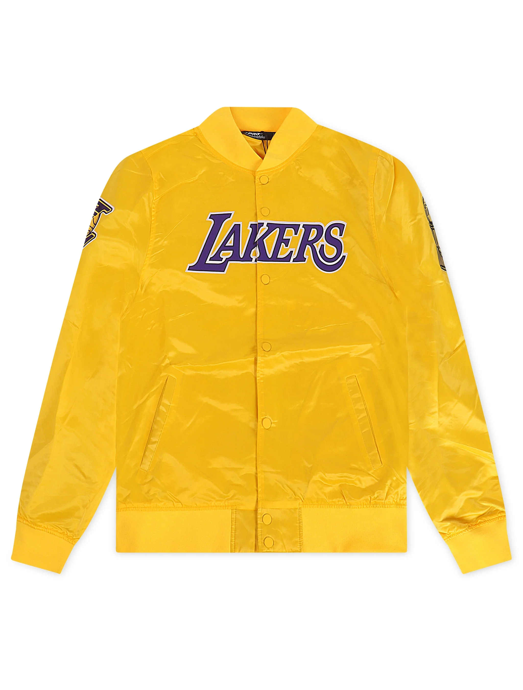 Effective Pro Standard LA Lakers Big Logo Satin Jacket - Gold Detailed