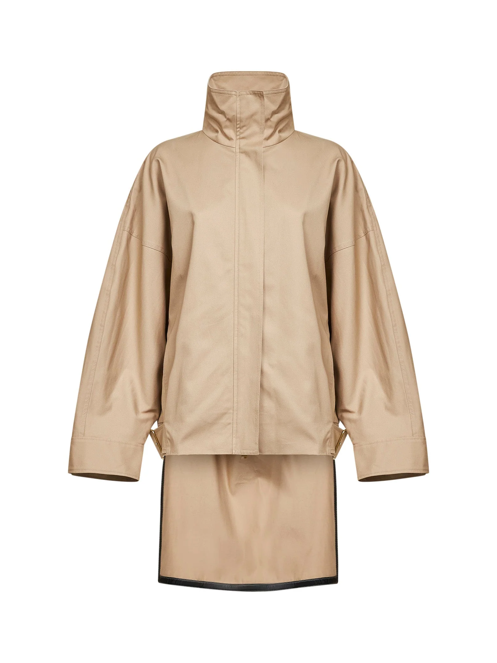 Pure Bomber Jacket Beige Cotton Modern