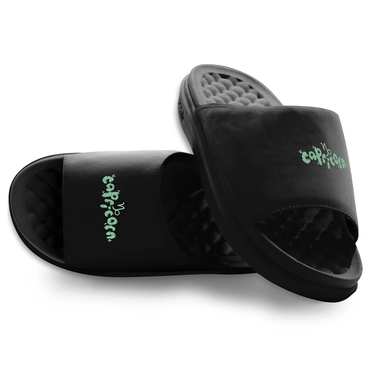 High-Grade Capricorn Zodiac Elements Motive Slide Sandals Lightweight