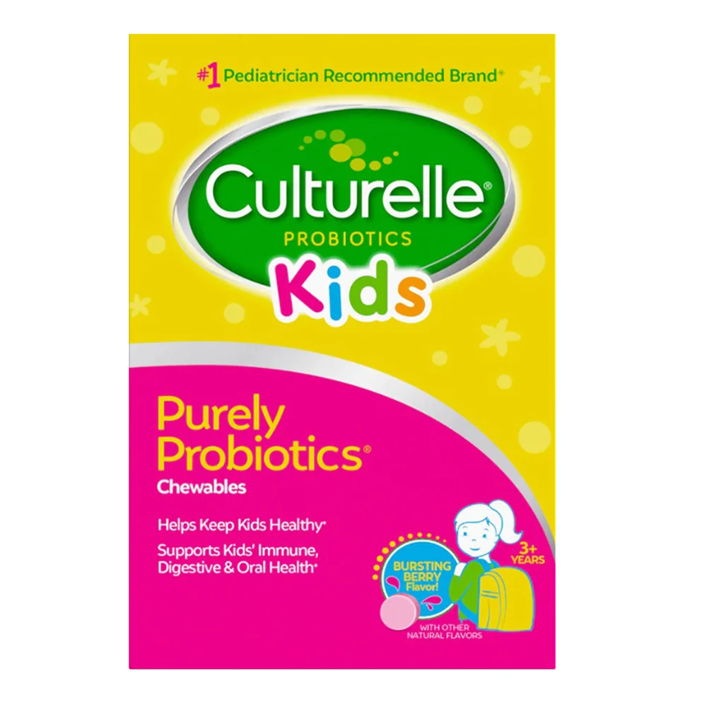 User-Friendly Culturelle Kids Purely Probiotics Chewables for Digestive Balance and Immune Health Support 30Ea Next-Generation
