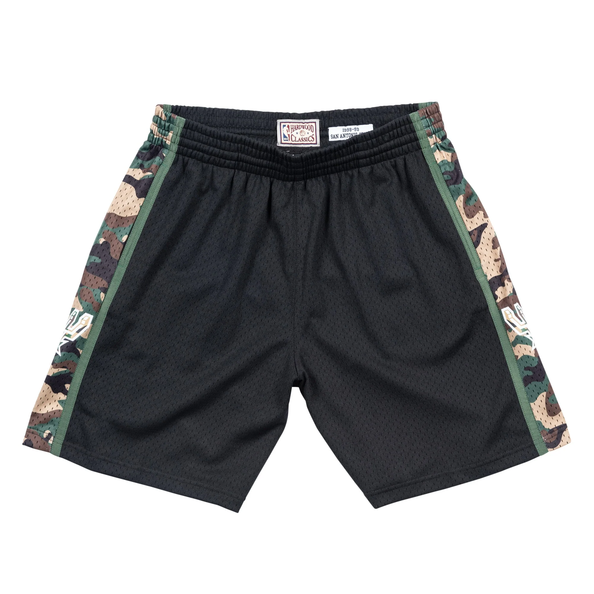 Elite Mitchell Ness Men's NBA Straight Fire Camo Swingman Shorts 94 San Antonio Spurs Organic