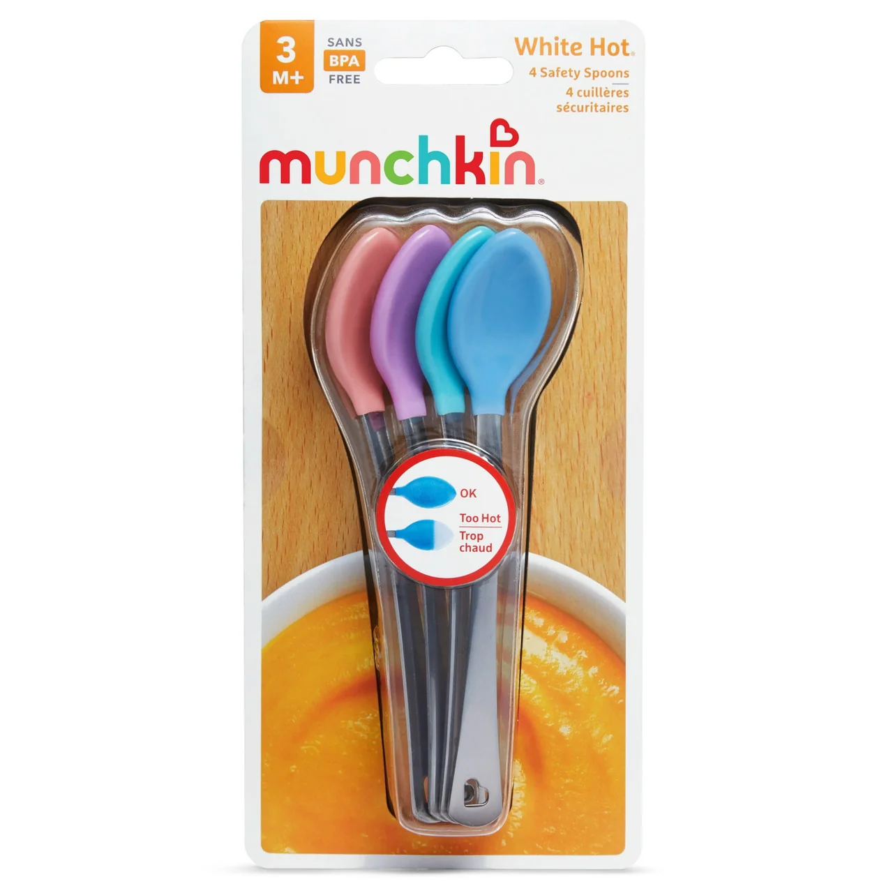 User-Friendly Munchkin Baby Healthflow White Hot Safety Spoons 4 Ea Relaxed