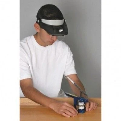 Minimalist Jeweler Magnifier Glass Inspection Lighted Head Light Set Headband Magnifying Pure