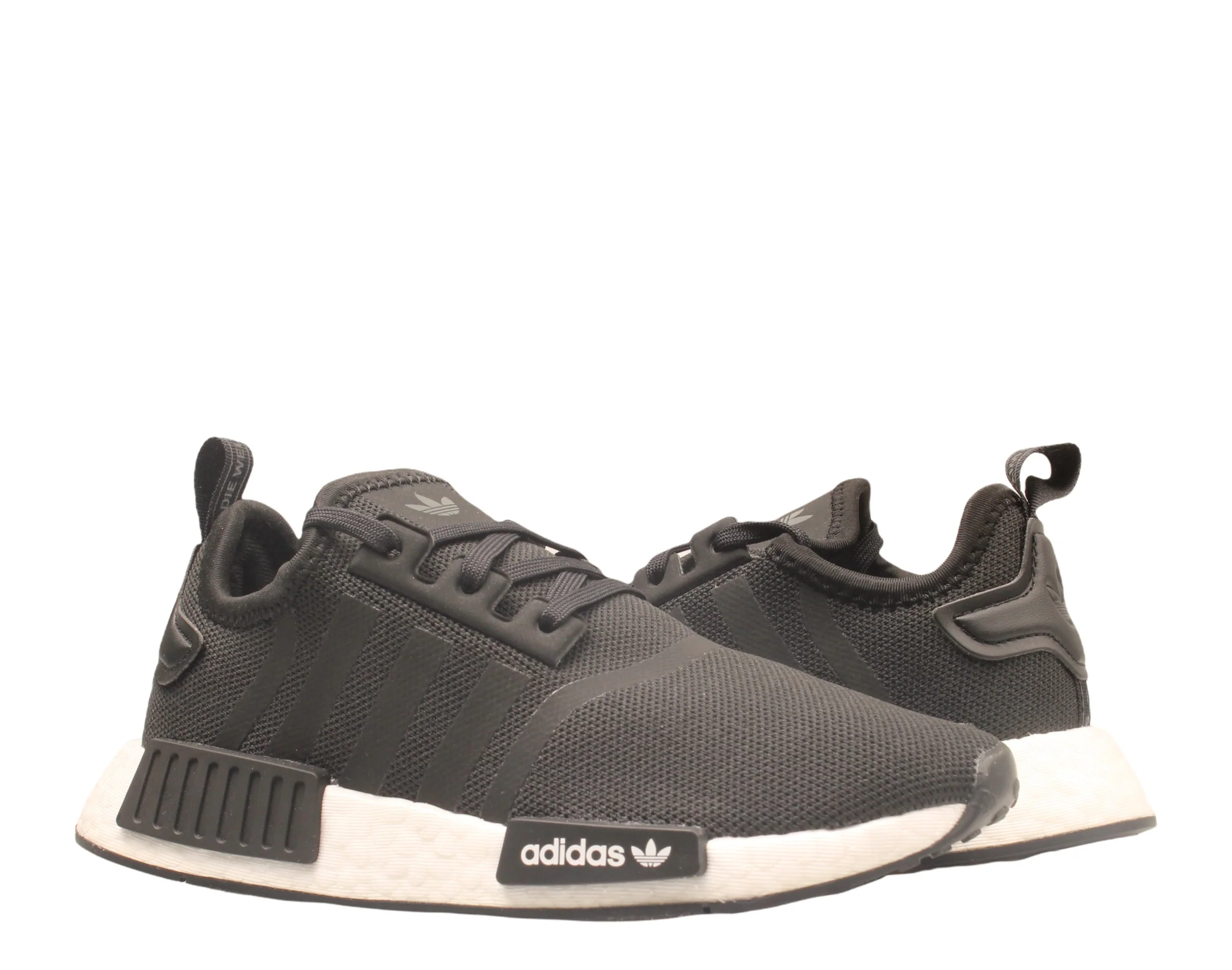 Fast adidas NMD_R1 J Refined Kids' Sneakers — Black White Running Effective