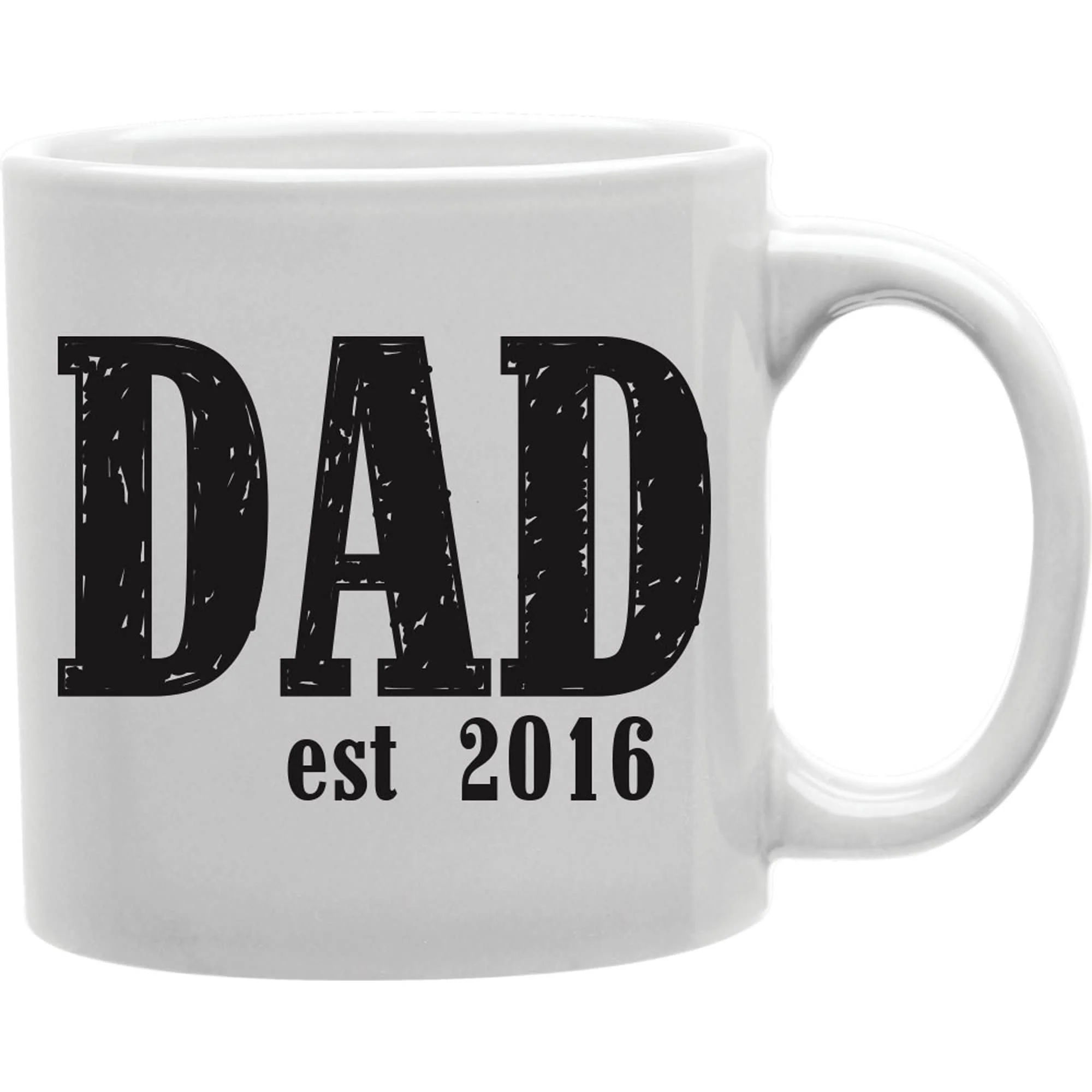 High-Quality Dad Est. 2016 Everyday Coffee and Tea Ceramic Mug 11oz Optimized