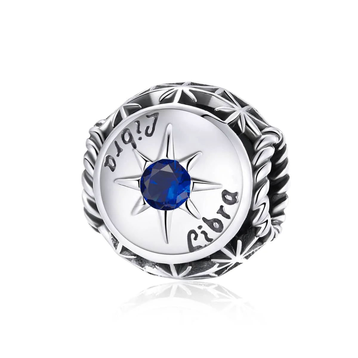 Refined Ag Sterling - Libra Cubic Zirconia Sterling Silver Zodiac Sign Next-Generation