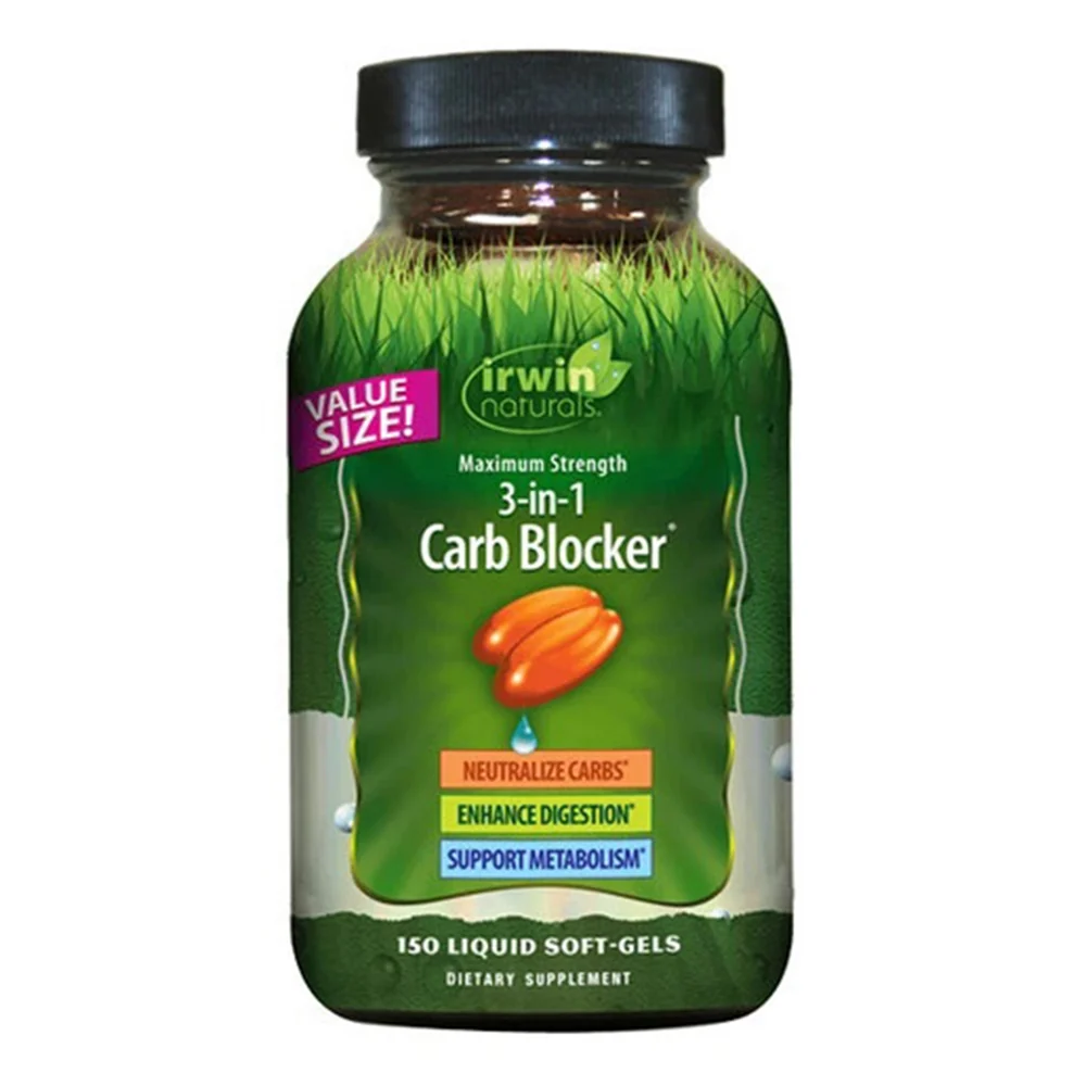 Relaxed Irwin Naturals Maximum Strength 3-in-1 Carb Blocker Support Neutralize Trusted